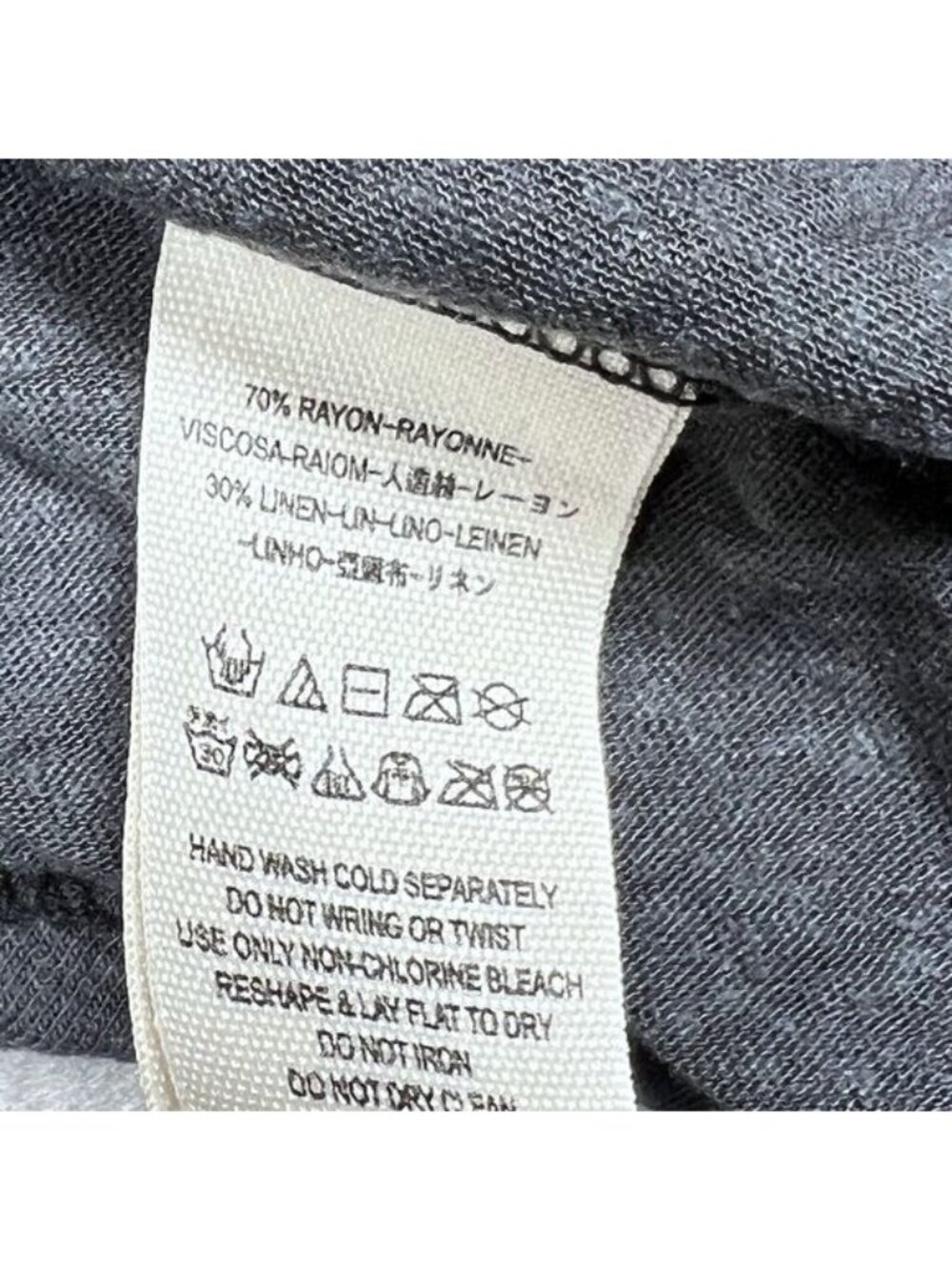 Top Womens Size Small Gray Boho Low Back Top Tunic Long Sleeve - Picture 10 of 12